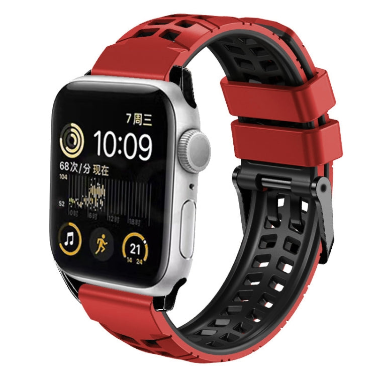 Pulseira de silicone com fivela dupla em sarja, para Apple Watch Series 2 38mm