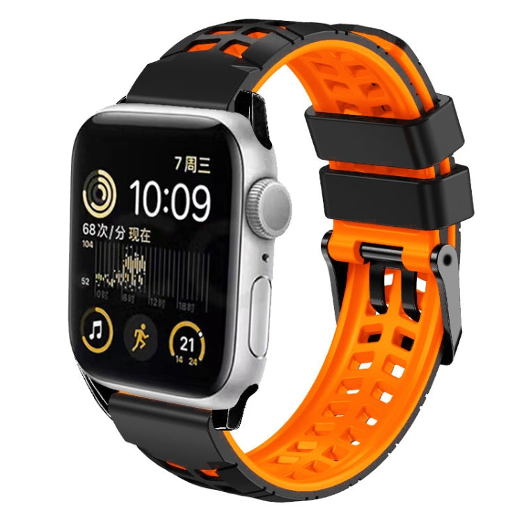 Pulseira de silicone com fivela dupla em sarja, para Apple Watch Series 4 40mm, para Apple Watch Series 3 38mm, para Apple Watch 38mm, para Apple Watch Series 3 42mm, para Apple Watch Series 2 42mm