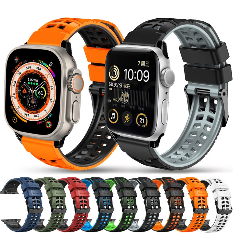 Pulseira de silicone com fivela dupla em sarja, para Apple Watch Series 2 38mm