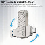 Pen drive Lenovo Thinkplus MU232 USB 3.2 + USB-C / Tipo-C com dupla cabeça, 64GB, 128GB, 256GB