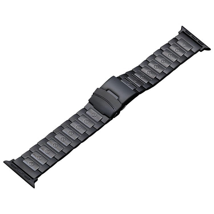 Safety Buckle Titanium Steel Watch Band, For Apple Watch Ultra 49mm, For Apple Watch SE 2023 44mm, For Apple Watch SE 2023 40mm, For Apple Watch Ultra 2 49mm, For Apple Watch Series 9 45mm, For Apple Watch SE 2022 40mm, For Apple Watch SE 2022 44mm    ...