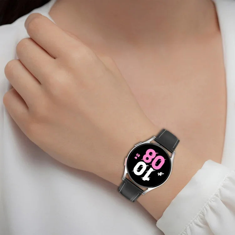 Pulseira de Relógio de Substituição em Couro, Para Samsung Galaxy Watch 6 / 6 Classic