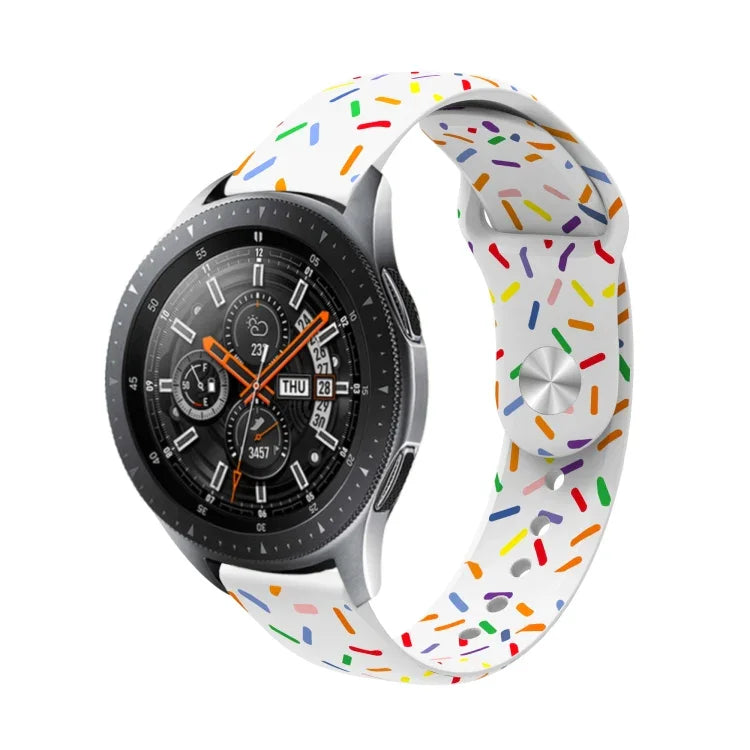 Pulseira de Relógio em Silicone com Pontos Arco-íris Desportiva, Para Samsung Galaxy Watch 6 / 6 Classic