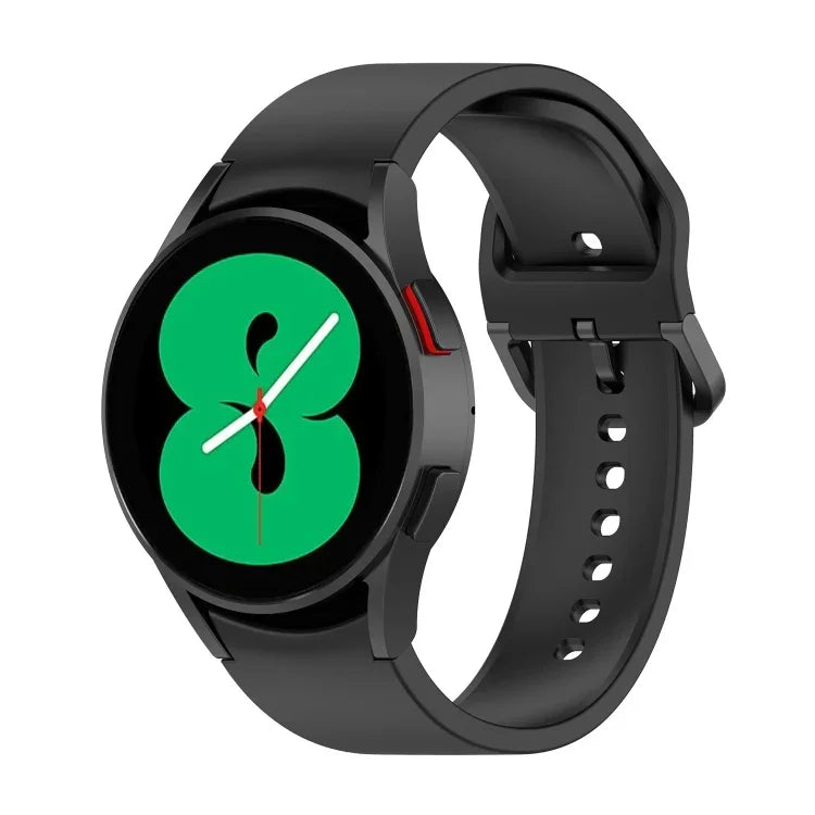 Pulseira de Relógio em Silicone com Fivela de Cor Sólida para Samsung Galaxy Watch 6 / 6 Classic, Tamanho L, Tamanho S