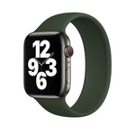 For Apple Watch Series 5 & 4 40mm / 3 & 2 & 1 38mm Solid Color Elastic Silicone Replacement Wrist Strap Watchband, Size:S 130mm, S 130mm, M 143mm, L 156mm