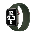 Correia de Relógio em Silicone Elástico de Cor Sólida para Apple Watch Série 8&7 41mm / SE 2&6&SE&5&4 40mm / 3&2&1 38mm, Tamanho:M 143mm (Azul Aqua), Tamanho:M 143mm