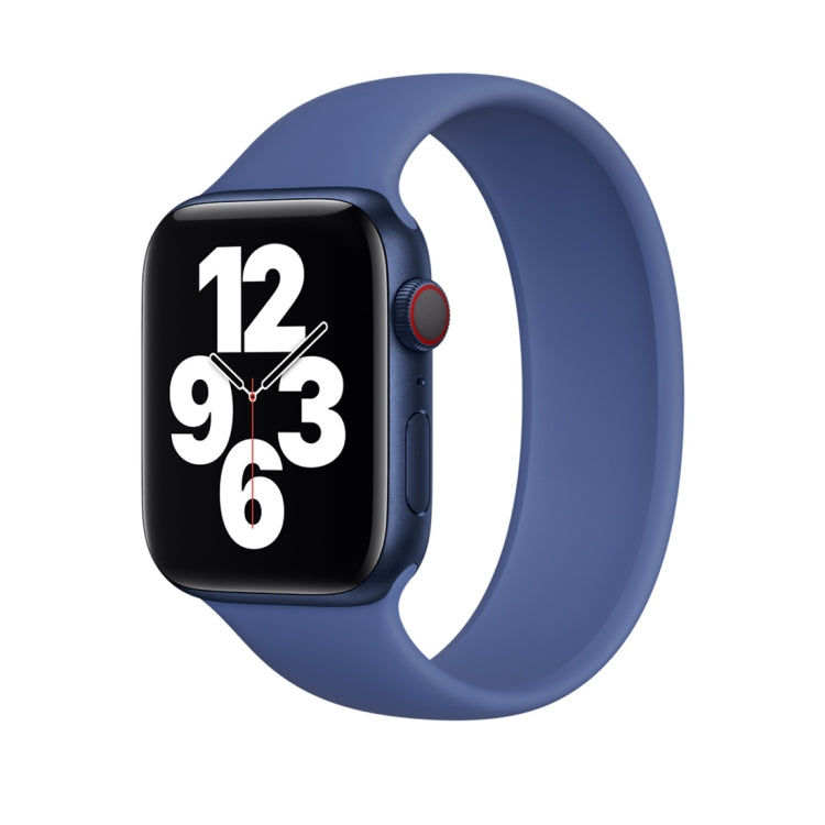 Correia de Relógio em Silicone Elástico de Cor Sólida para Apple Watch Série 8&7 41mm / SE 2&6&SE&5&4 40mm / 3&2&1 38mm, Tamanho:L 156mm, Tamanho:L 156mm
