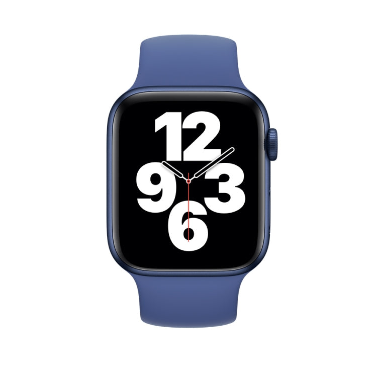 Correia de Relógio em Silicone Elástico de Cor Sólida para Apple Watch Série 8&7 41mm / SE 2&6&SE&5&4 40mm / 3&2&1 38mm, Tamanho:L 156mm, Tamanho:L 156mm