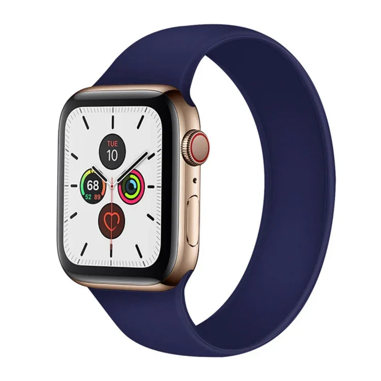 Para Apple Watch Series 5 & 4 44mm / 3 & 2 & 1 42mm Correia de Pulso Substituta em Silicone Elástico de Cor Sólida, Tamanho:S 130mm, S 130mm, Tamanho:M 143mm, M 143mm, Tamanho:L 156mm, L 156mm