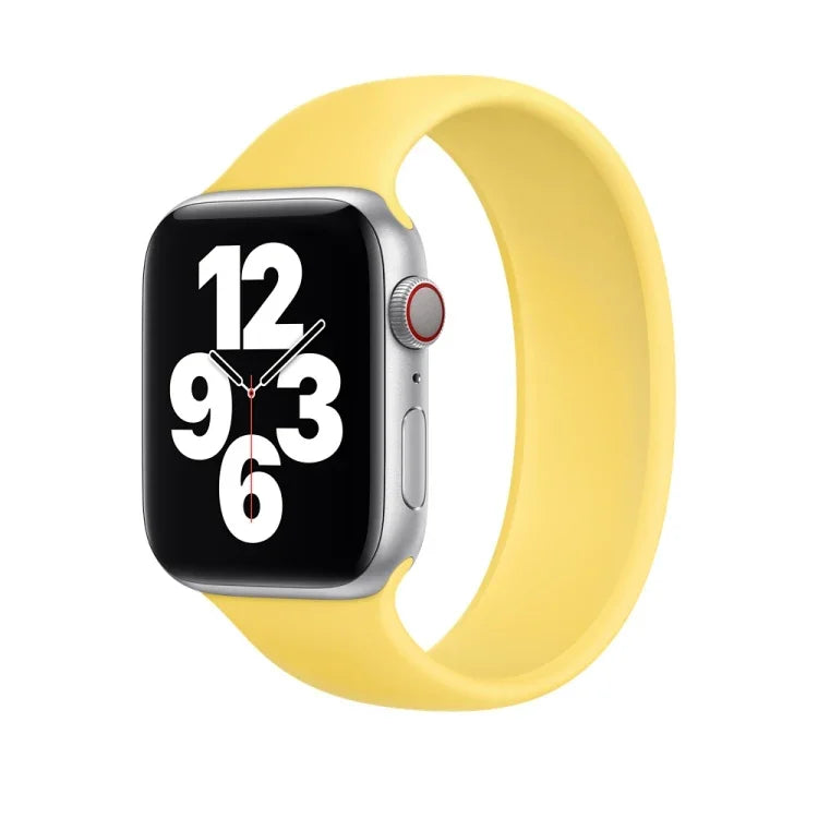 Para Apple Watch Series 5 & 4 44mm / 3 & 2 & 1 42mm Correia de Pulso Substituta em Silicone Elástico de Cor Sólida, Tamanho:S 130mm, S 130mm, Tamanho:M 143mm, M 143mm, Tamanho:L 156mm, L 156mm