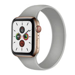 Para Apple Watch Series 5 & 4 44mm / 3 & 2 & 1 42mm Correia de Pulso Substituta em Silicone Elástico de Cor Sólida, Tamanho:S 130mm, S 130mm, Tamanho:M 143mm, M 143mm, Tamanho:L 156mm, L 156mm