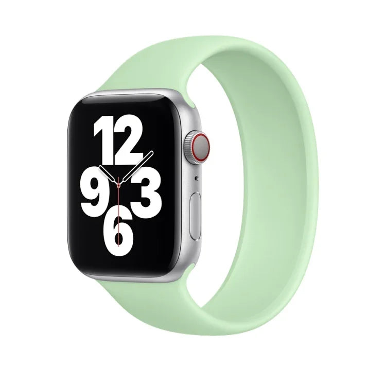Para Apple Watch Series 5 & 4 44mm / 3 & 2 & 1 42mm Correia de Pulso Substituta em Silicone Elástico de Cor Sólida, Tamanho:S 130mm, S 130mm, Tamanho:M 143mm, M 143mm, Tamanho:L 156mm, L 156mm