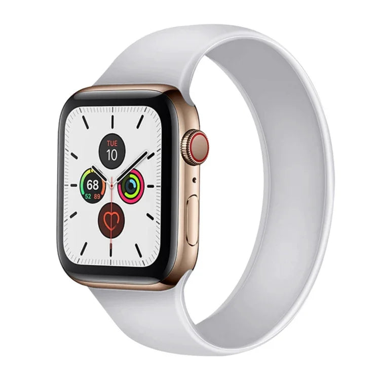 Para Apple Watch Series 5 & 4 44mm / 3 & 2 & 1 42mm Correia de Pulso Substituta em Silicone Elástico de Cor Sólida, Tamanho:S 130mm, S 130mm, Tamanho:M 143mm, M 143mm, Tamanho:L 156mm, L 156mm