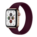 Para Apple Watch Series 5 & 4 44mm / 3 & 2 & 1 42mm Correia de Pulso Substituta em Silicone Elástico de Cor Sólida, Tamanho:S 130mm, S 130mm, Tamanho:M 143mm, M 143mm, Tamanho:L 156mm, L 156mm