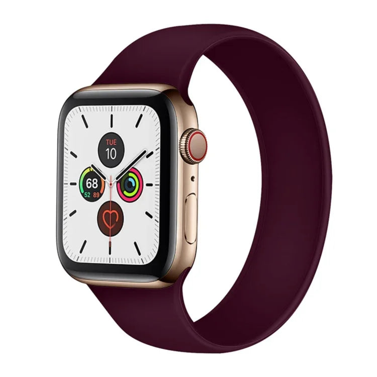 Para Apple Watch Series 5 & 4 44mm / 3 & 2 & 1 42mm Correia de Pulso Substituta em Silicone Elástico de Cor Sólida, Tamanho:S 130mm, S 130mm, Tamanho:M 143mm, M 143mm, Tamanho:L 156mm, L 156mm