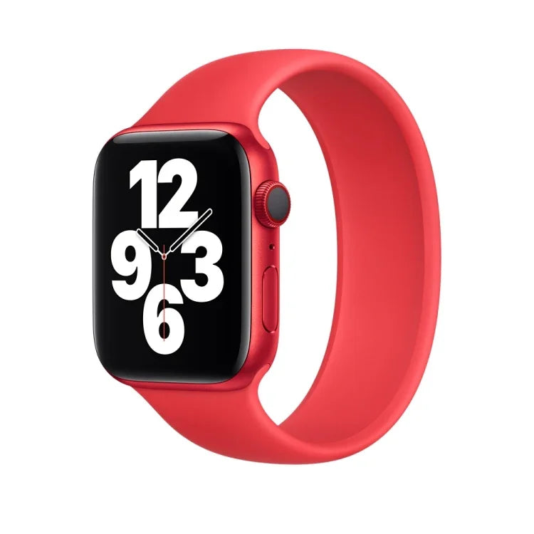 Para Apple Watch Series 5 & 4 44mm / 3 & 2 & 1 42mm Correia de Pulso Substituta em Silicone Elástico de Cor Sólida, Tamanho:S 130mm, S 130mm, Tamanho:M 143mm, M 143mm, Tamanho:L 156mm, L 156mm