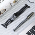 Correia de Relógio em Aço de Titânio com Cinco Contas, Para Apple Watch Série 6 44mm, Para Apple Watch Série 5 44mm, Para Apple Watch Série 5 40mm, Para Apple Watch Série 4 44mm, Para Apple Watch 42mm, Para Apple Watch Série 3 38mm, Para Apple Watch 38mm