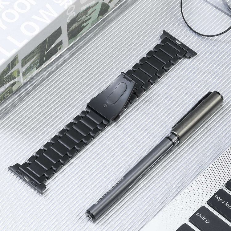 Correia de Relógio em Aço de Titânio com Cinco Contas, Para Apple Watch Série 6 44mm, Para Apple Watch Série 5 44mm, Para Apple Watch Série 5 40mm, Para Apple Watch Série 4 44mm, Para Apple Watch 42mm, Para Apple Watch Série 3 38mm, Para Apple Watch 38mm