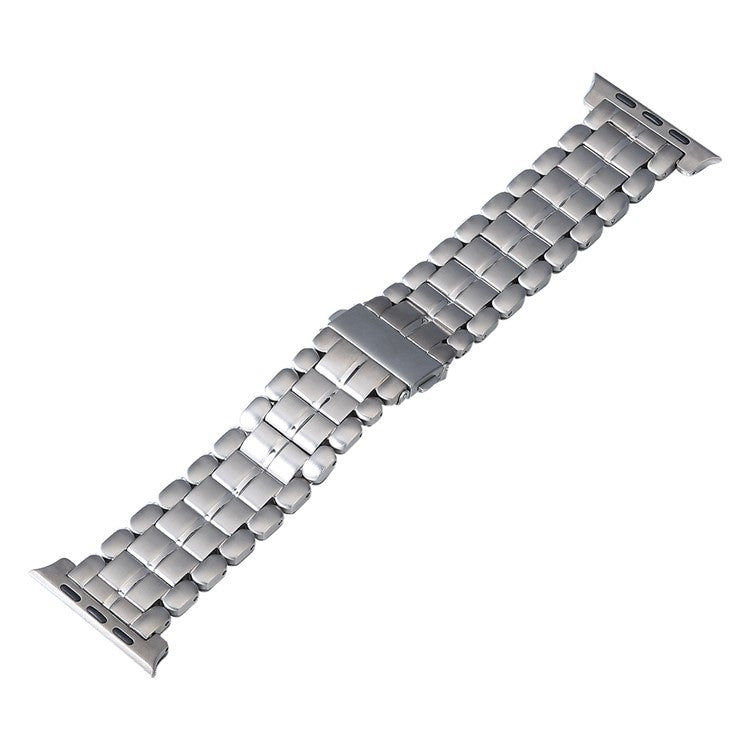 Correia de Relógio em Aço de Titânio com Cinco Contas, Para Apple Watch Série 6 44mm, Para Apple Watch Série 5 44mm, Para Apple Watch Série 5 40mm, Para Apple Watch Série 4 44mm, Para Apple Watch 42mm, Para Apple Watch Série 3 38mm, Para Apple Watch 38mm
