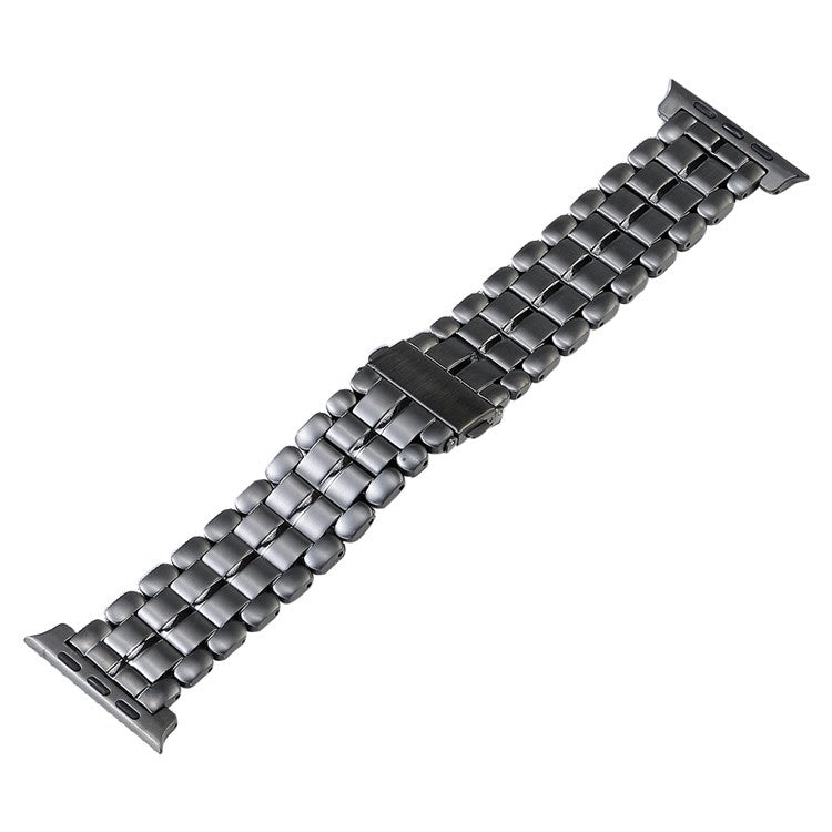 Correia de Relógio em Aço de Titânio com Cinco Contas, Para Apple Watch Série 6 44mm, Para Apple Watch Série 5 44mm, Para Apple Watch Série 5 40mm, Para Apple Watch Série 4 44mm, Para Apple Watch 42mm, Para Apple Watch Série 3 38mm, Para Apple Watch 38mm