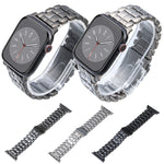 Correia de Relógio em Aço de Titânio com Cinco Contas, Para Apple Watch Série 6 44mm, Para Apple Watch Série 5 44mm, Para Apple Watch Série 5 40mm, Para Apple Watch Série 4 44mm, Para Apple Watch 42mm, Para Apple Watch Série 3 38mm, Para Apple Watch 38mm