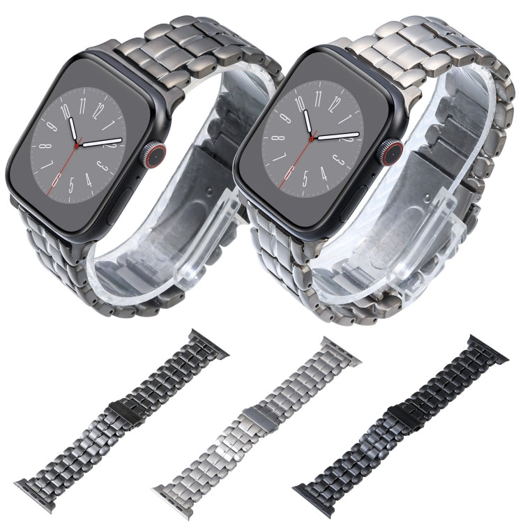 Correia de Relógio em Aço de Titânio com Cinco Contas, Para Apple Watch Série 6 44mm, Para Apple Watch Série 5 44mm, Para Apple Watch Série 5 40mm, Para Apple Watch Série 4 44mm, Para Apple Watch 42mm, Para Apple Watch Série 3 38mm, Para Apple Watch 38mm
