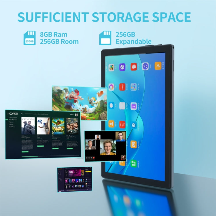 Tablet PC BDF P70 4G LTE 10,1 polegadas, Android 12 MTK6762 Octa Core, Suporte Dual SIM, Ficha UE, 8GB+256GB