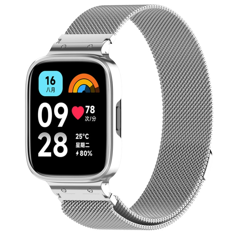 2 in 1 Milan Metal Watch Band with Watch Frame, For Redmi Watch 3 Lite / Watch 3 Active
