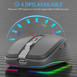 HXSJ M303 Rato Sem Fios Modo Duplo 2.4GHz + Bluetooth 5.1 2400DPI