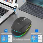 HXSJ M303 Rato Sem Fios Modo Duplo 2.4GHz + Bluetooth 5.1 2400DPI