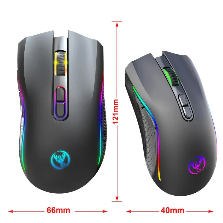 HXSJ T69 Rato Sem Fios RGB 2.4GHz 4800DPI, T69
