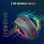HXSJ T69 Rato Sem Fios RGB 2.4GHz 4800DPI, T69
