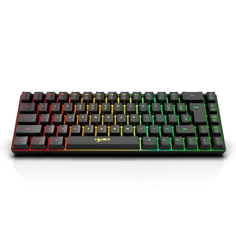 HXSJ V200 Teclado Mecânico RGB Retroiluminado com Fios 68 Teclas, Comprimento do Cabo: 1,7m, V200 Preto, V200 Branco