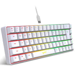 HXSJ V200 Teclado Mecânico RGB Retroiluminado com Fios 68 Teclas, Comprimento do Cabo: 1,7m, V200 Preto, V200 Branco
