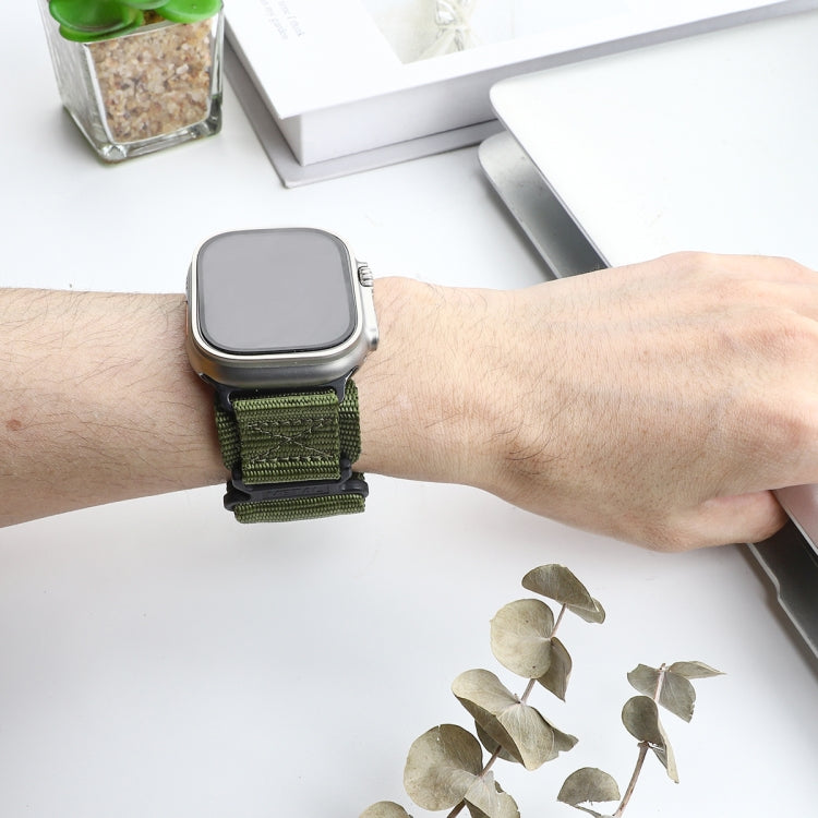 Pulseira de nylon AW em duas secções, para Apple Watch Series 7 41mm, para Apple Watch Series 7 45mm, para Apple Watch SE 40mm, para Apple Watch SE 44mm, para Apple Watch Series 6 40mm, para Apple Watch Series 6 44mm, para Apple Watch Series 5 44mm
