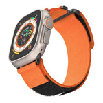Pulseira de nylon AW em duas secções, para Apple Watch Series 7 41mm, para Apple Watch Series 7 45mm, para Apple Watch SE 40mm, para Apple Watch SE 44mm, para Apple Watch Series 6 40mm, para Apple Watch Series 6 44mm, para Apple Watch Series 5 44mm