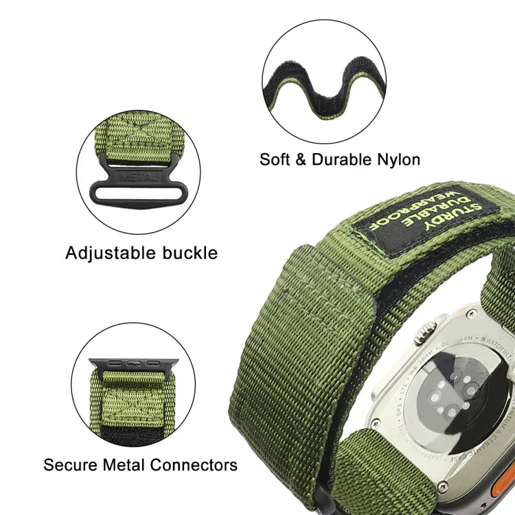 AW Nylon Two-Section Watch Band, For Apple Watch Series 2 42mm, For Apple Watch Series 2 38mm, For Apple Watch 42mm, For Apple Watch 38mm