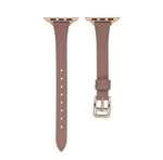 Pulseira fina em pele genuína em forma de T, para Apple Watch Series 9 41mm, para Apple Watch Ultra 49mm, para Apple Watch Series 8 41mm, para Apple Watch Series 8 45mm, para Apple Watch SE 2022 40mm, para Apple Watch SE 2022 44mm