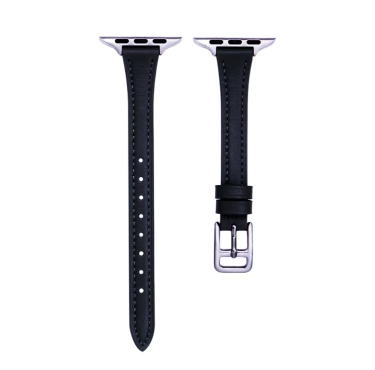 Pulseira de Relógio Slim em Pele Genuína em Forma de T, Para Apple Watch Series 2 42mm, Para Apple Watch 2 38mm, Para Apple Watch 42mm, Para Apple Watch 38mm