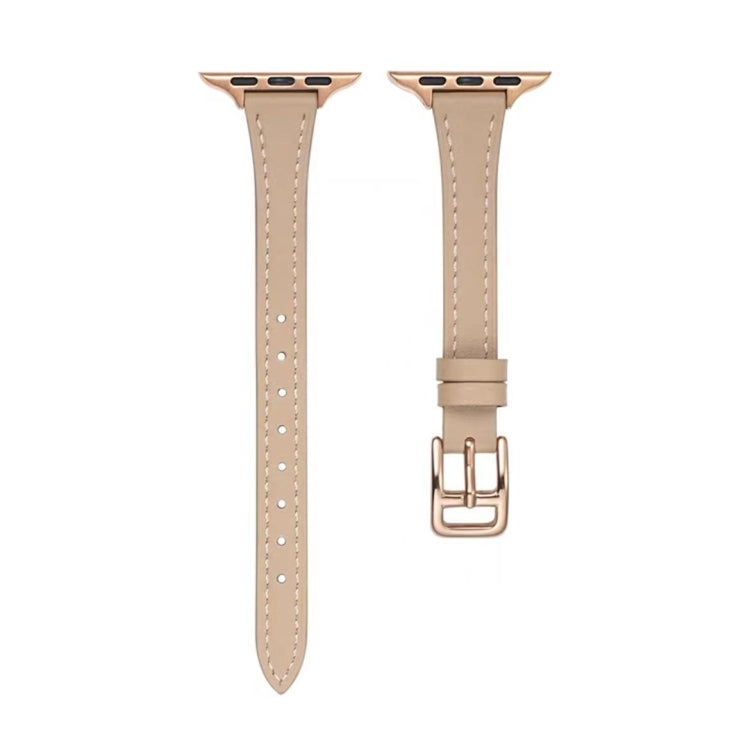 Correia de relógio fina em couro genuíno em forma de T, para Apple Watch Series 2 42mm, para Apple Watch 2 38mm, para Apple Watch 42mm, para Apple Watch 38mm