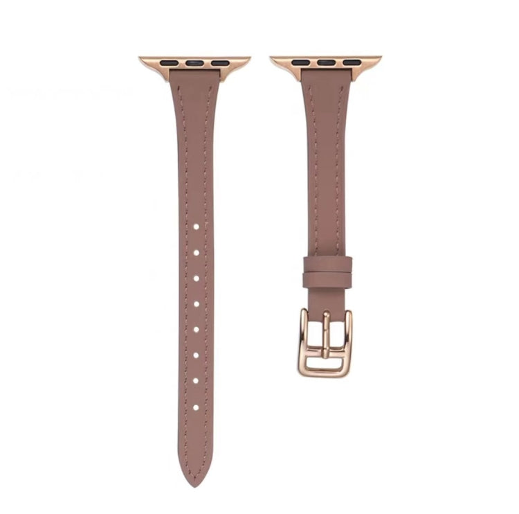 Correia de relógio fina em couro genuíno em forma de T, para Apple Watch Series 2 42mm, para Apple Watch 2 38mm, para Apple Watch 42mm, para Apple Watch 38mm