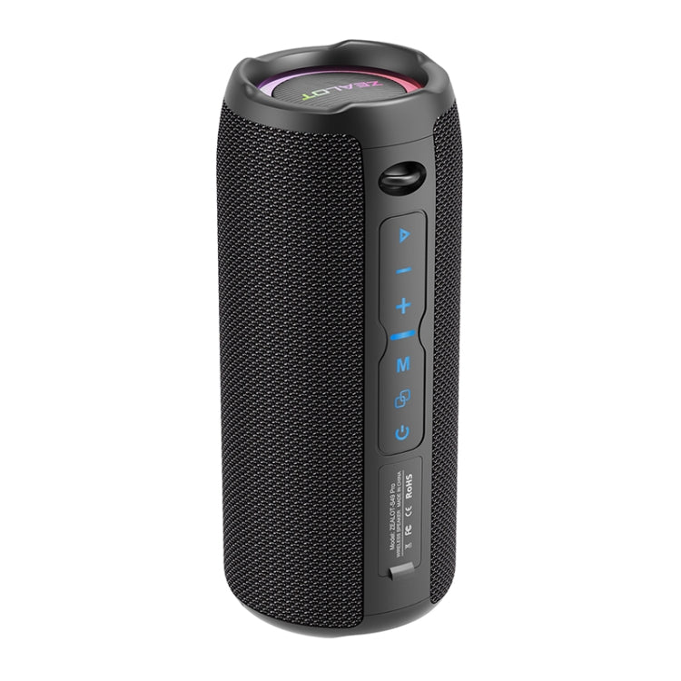 Coluna Bluetooth portátil para exterior Zealot S49 Pro 20W com luz RGB, S49 Pro