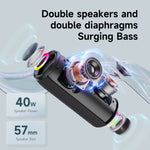 Coluna Bluetooth portátil para exterior Zealot S49 Pro 20W com luz RGB, S49 Pro