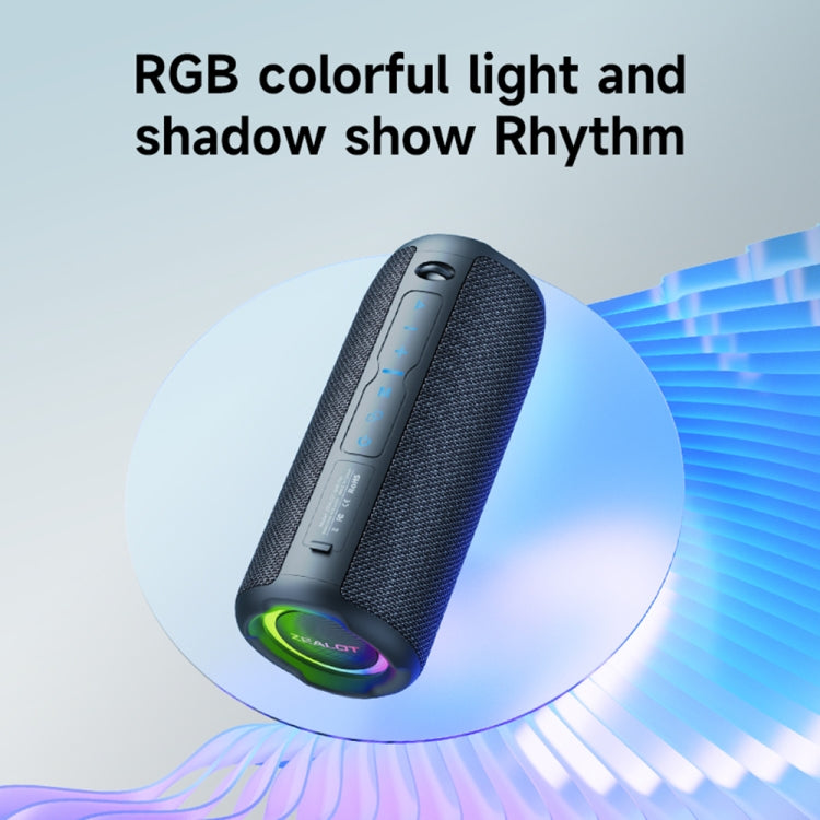 Coluna Bluetooth portátil para exterior Zealot S49 Pro 20W com luz RGB, S49 Pro
