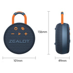 Coluna Bluetooth portátil impermeável IPX7 Zealot S77, S77