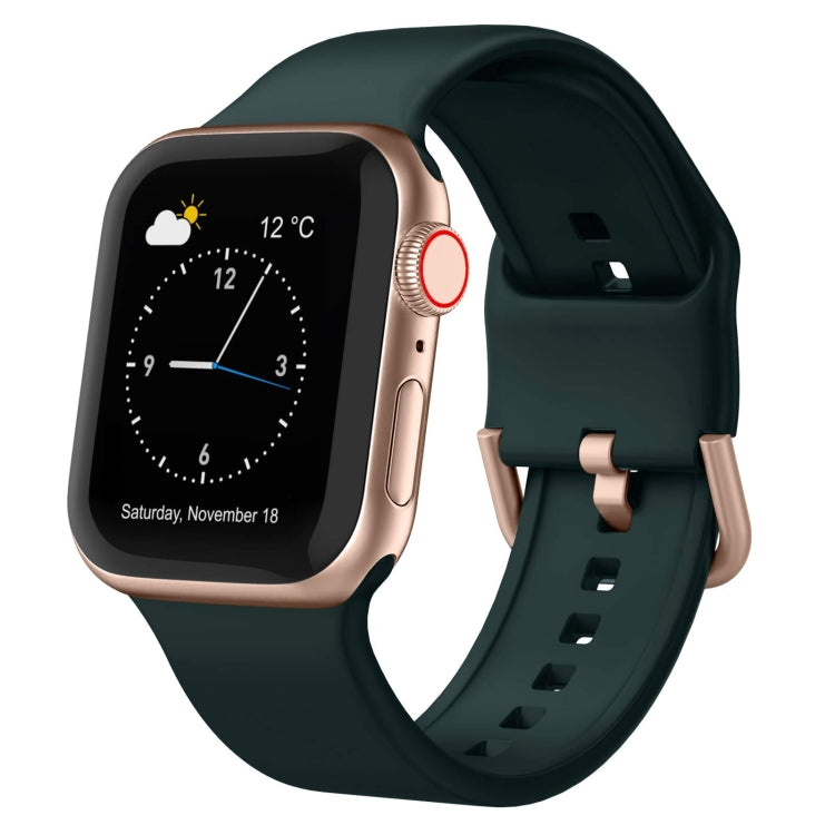 Pin Buckle Silicone Watch Band, For Apple Watch Series 7 45mm