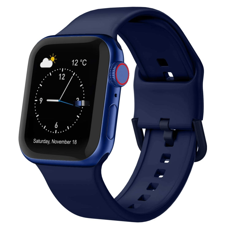 Pin Buckle Silicone Watch Band, For Apple Watch Series 4 44mm