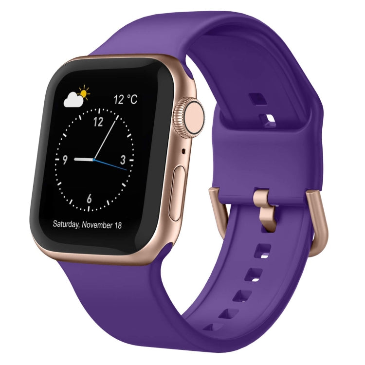 Pin Buckle Silicone Watch Band, For Apple Watch Series 9 45mm