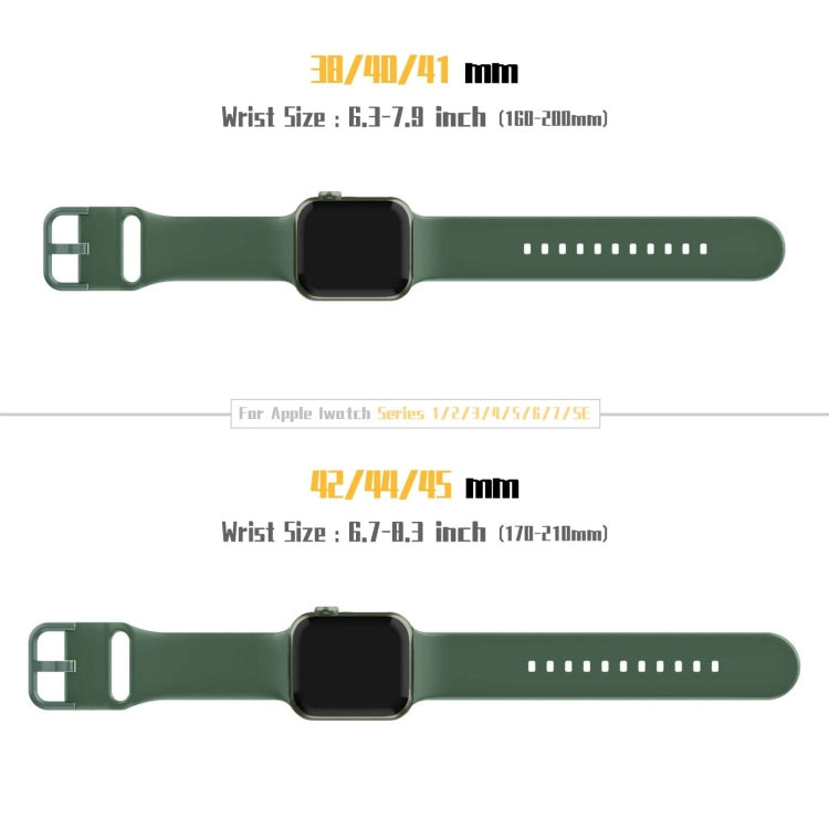 Pin Buckle Silicone Watch Band, For Apple Watch Series 9 45mm