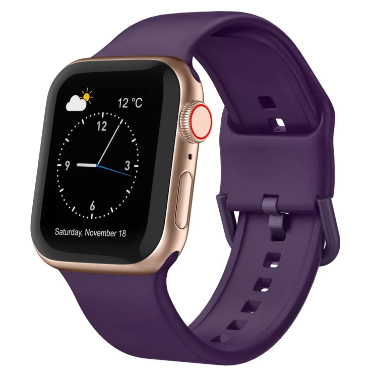 Pin Buckle Silicone Watch Band, For Apple Watch Series 9 45mm